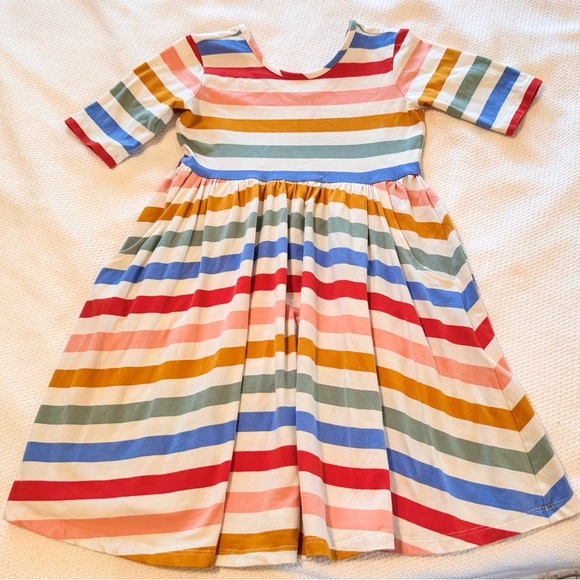 HANNA ANDERSSON Stripe Skater Dress with Pockets - Picture 5 of 13